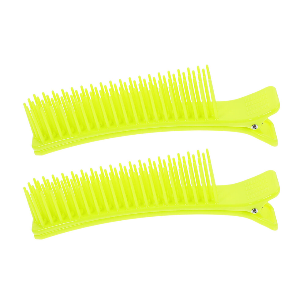 Vaguelly 6Pcs Hair Cutting Clips Green Hair Salon Clips With Comb For Styling