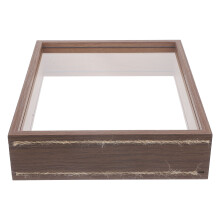 3Pcs Coffee Wood Floating Frames for Dried Flowers and Home Display