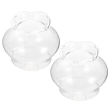 10Pcs Transparent Glass Oil Lamp Chimney Cover for Home Kerosene Lamps