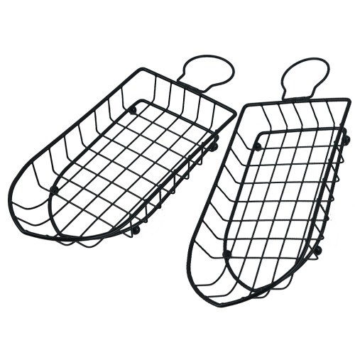 6Pcs Restaurant-Grade Black Iron Fruit and Fry Baskets Storage 2