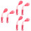 3Sets Kids Cutlery Set Pink Bendable Spoon Fork Safe Pp+tpe Material 8