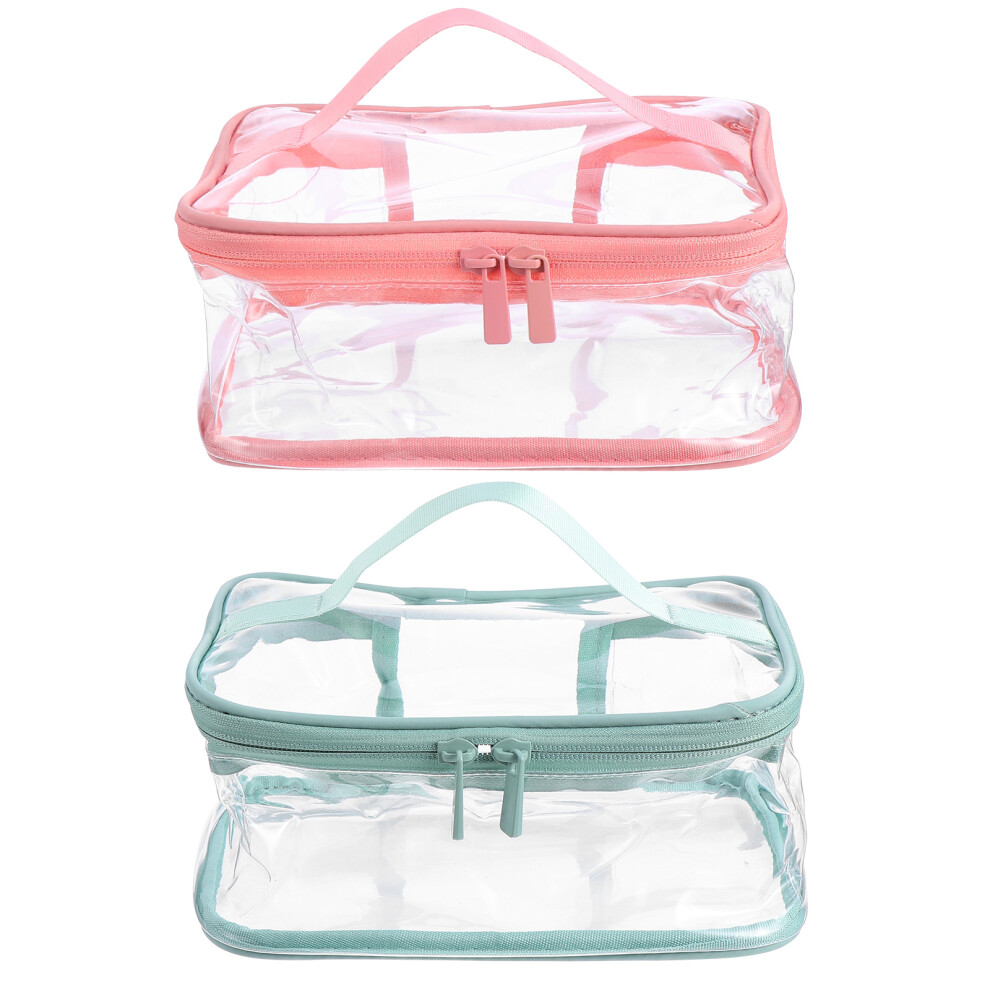 Solustre 4Pcs Multi-Purpose Transparent Makeup Pouch Lightweight Pvc Bag