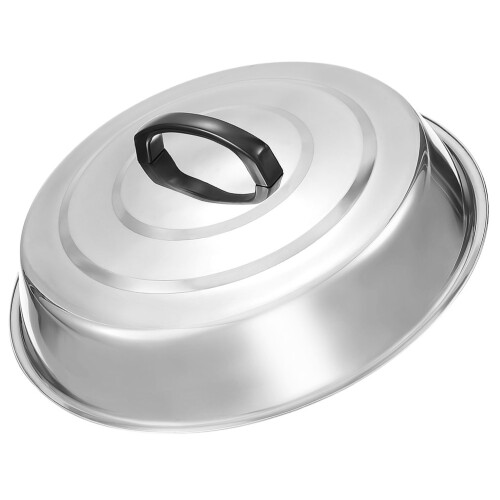 2Pcs Portable Stainless Steel Pot Covers Multi-Use Pan Lids 2