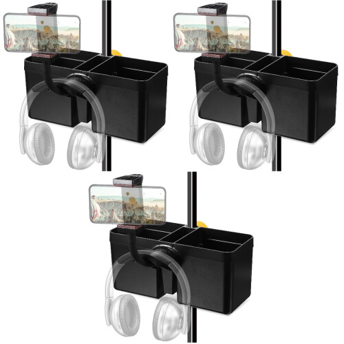 3Pcs Nylon Mic Stand Phone Holder with Cup Holder for Studio Use 2