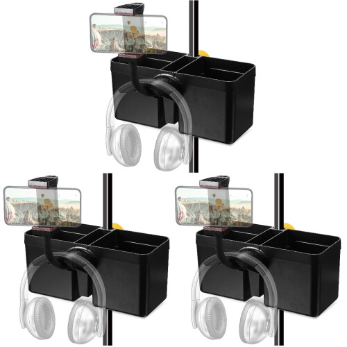 3Pcs Nylon Mic Stand Phone Holder with Cup Holder for Studio Use 1