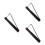 3Pcs Lightweight Black Plastic Drawing Tubes Durable Poster Storage 10