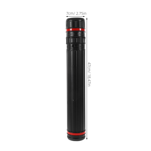 3Pcs Lightweight Black Plastic Drawing Tubes Durable Poster Storage 1
