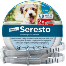 SERESTO Dog Collar Flea and Tick Prevention -8kg 2 units