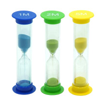 TeacherFav Sand Timer for Kids Set of 3 Small Colorful Hourglass Acrylic Covered Clock 1Min 2Min 5Min for Classroom, Home & Kids Room