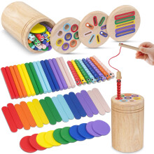 Montessori Wooden Toddler Travel Toys 1 2 3 Year Old Boys Girls