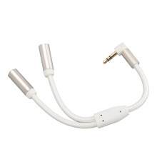 Divisor en Y para auriculares de 3,5 mm, 18 cm, macho a 2 hembras