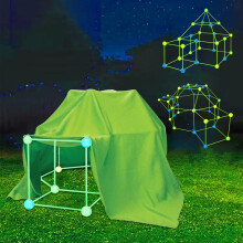 Astrify Kids Den Building Kit, Glow in the Dark 155 Pcs Fort Building Kit,Den Making Kit For Build Your Own Fort,5-10 Year Old Boys And Girls Indoor