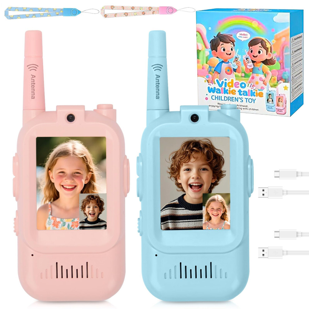 2Pcs Walkie Talkies For Kids, Video Walkie Talkies Toys For Kids, Kids Toys Walkie Talkies With Voice Changer & Camera, Birthday Easter Gifts For Gir 57970752