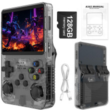 R36S Retro Handheld Games Console, 40,000+ Classic Games Portable Pocket Video Player with 3.5 Inch HD Screen, 128G TF Card, 3300mAh Battery,Open Sou