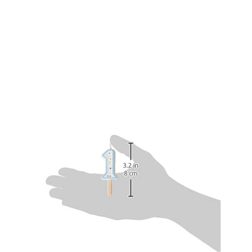 PME Blue Number 1 Candle, Small Size,4.3 cm 2