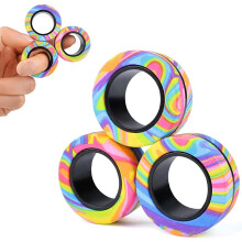 Aionly Magnetic Rings, Finger Spinner Fidget Toys, Stress Relief Gadgets for Anxiety, Magnetic Toys For Ages 4-10, Christmas Stocking Filler Gift For