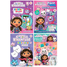 Anila's Gabby's Dollhouse Activity Set with Paint with Water Poster, Dot-to-Dot Book, Activity Book and Colouring Set