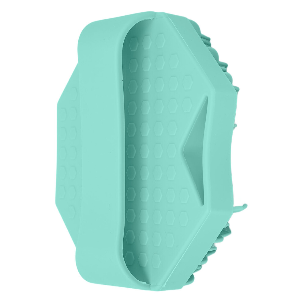 Green Silicone Body Scrubber Exfoliating Bathing Brush With Hole, Ergonomic Design
