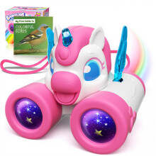 Toys for 3-9 Year Old Girls Unicorn Binoculars Kids with Bird Watching Manual, Unicorn Gifts for Girls for 3 4 5 6 7 8 9 Year Old Kids Toys Age 3-12