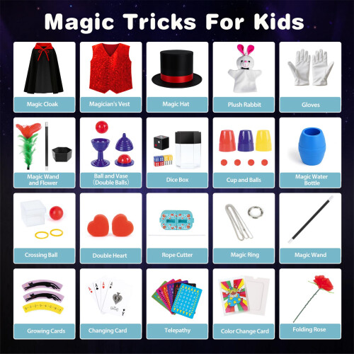 Kids Magic Set - Magic Tricks-with Magic Hat & Instruction 2