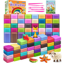FAGNBED Air Dry Clay 76 Colors, Modelling Clay for Kids, DIY Magic Clay Kit with Sculpting Tools,Toy Gift for Boys and Girls