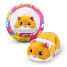 Pets Alive Hamstermania Orange by ZURU Hamster, Electronic Pet, 20+ Sounds Interactive, Hamster Ball Toy for Girls and Children, (Orange)