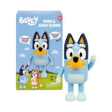 Moose Bluey Hide & Seek Game, Hide the figure and press her nose to start the built-in timer, talks and giggles to help kids find her, When found, ki