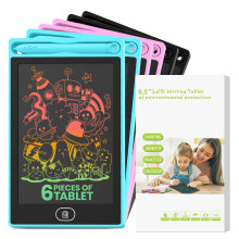 LCD Writing Tablet for Kids - 6-Pack Writing Tablets, 6.5" Doodle Board, One-Click Erasure, Easy to Use Drawing Board - LCD Tablet Writing Board Gift