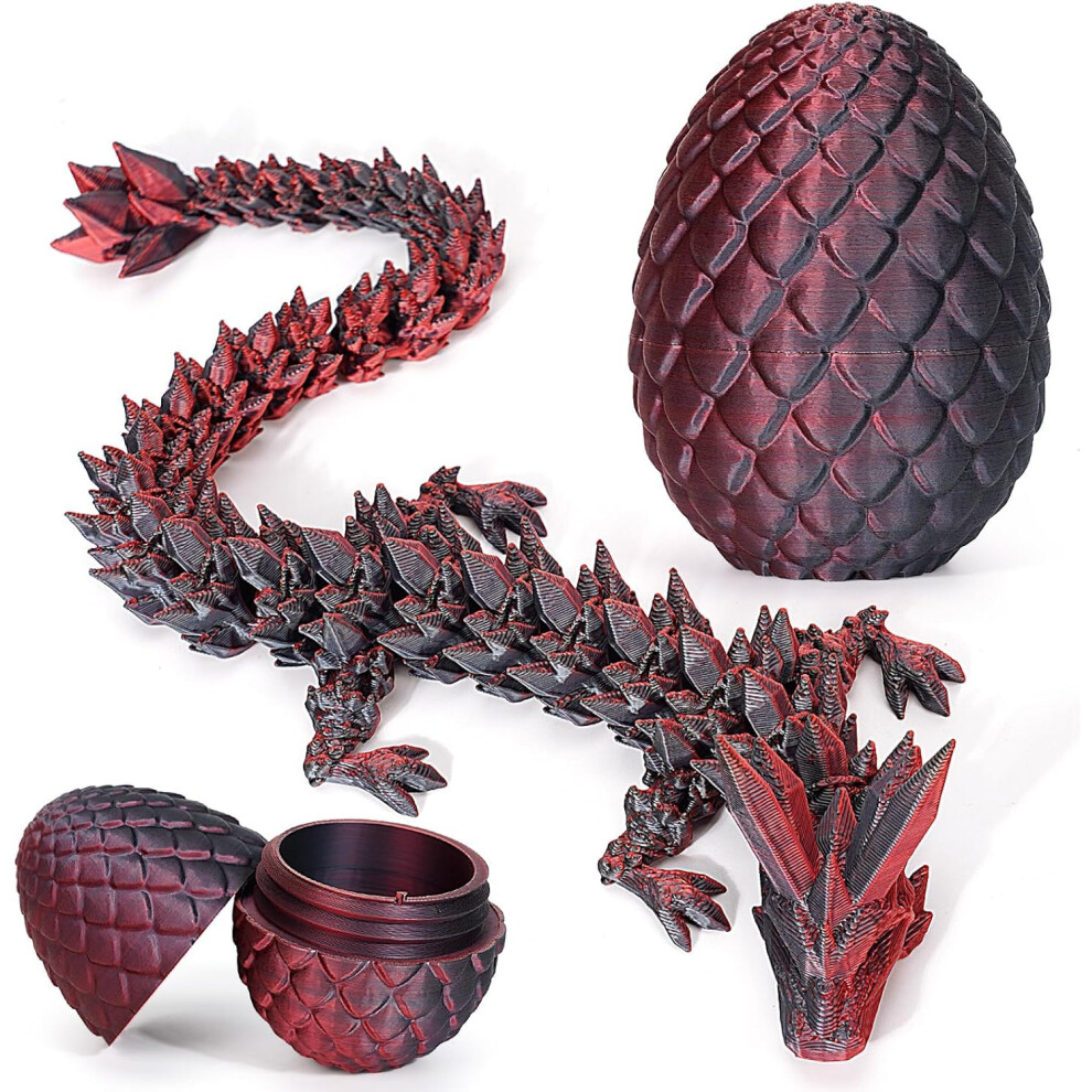 Photos - Action Figures / Transformers 3D Printed Dragon Egg, Mystery Articulated Crystal Dragon Egg Fidget Toys and Decoration, 3D Print Surprise Animals Toy for