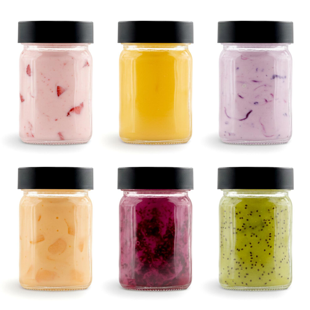 Geezy Glass Jars With Screw Lids 250Ml Set Of 6 For Spice, Herb, Sugar, Coffee Storage - Image 2