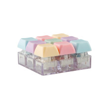 Tabanzhe Fidget Keyboard Keychain,Keyboard Fidget Clicker 9 Keys Stress Relief Sensory Fidget Clicker Fidget Button Keyboards for Office School Home