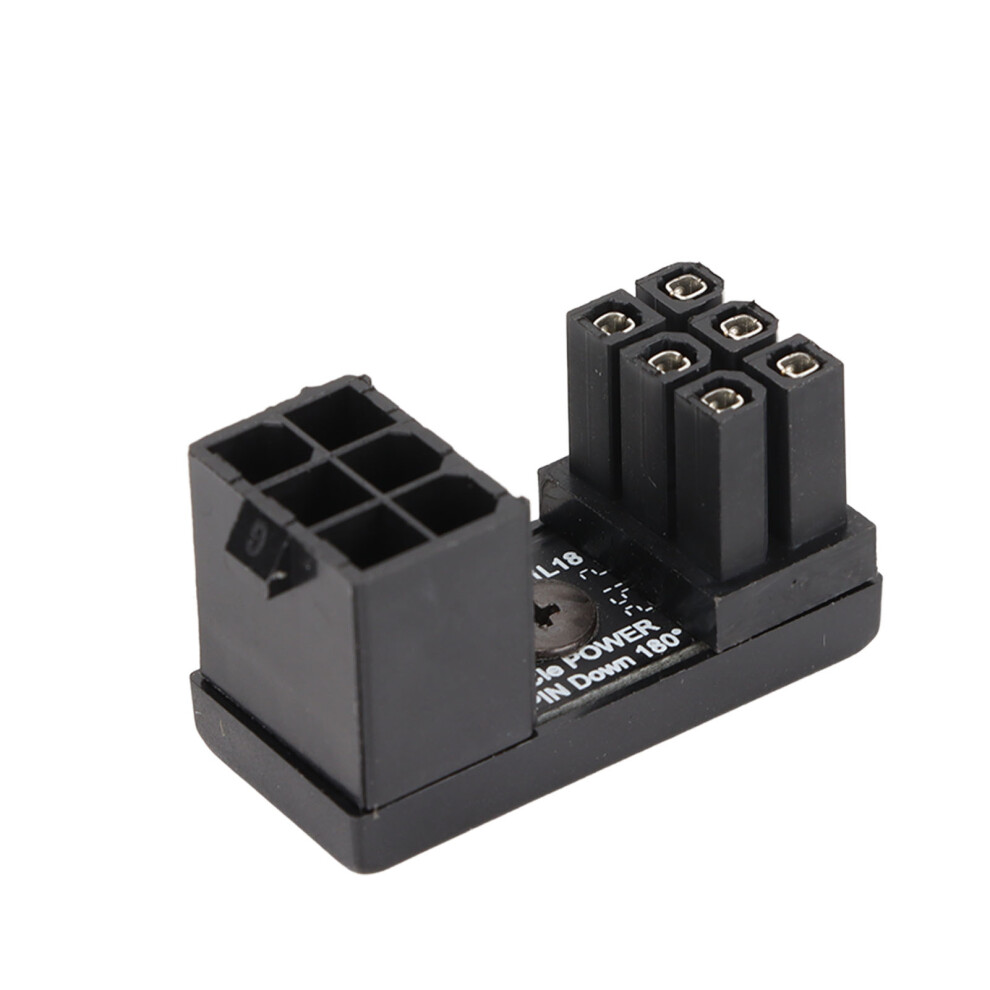 6Pin Female To 6Pin Male 180 Angled Adapter Pvc For Graphics Card 9461390318310