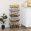 Homcom HOMCOM 5 Tier Storage Trolley Cart Vegetable Rack with Wheels for Kitchen 1