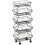 Homcom HOMCOM 5 Tier Storage Trolley Cart Vegetable Rack with Wheels for Kitchen 2