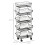 Homcom HOMCOM 5 Tier Storage Trolley Cart Vegetable Rack with Wheels for Kitchen 3