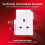 Masterplug Three Socket Surge Protected Adaptor with Individual Switches 3