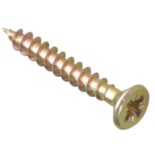 Forgefix ForgeFix Multi-Purpose Single Thread Screws | 4.0 x 30mm | Zinc Yellow Passivate