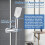 Joyoldelf 19-25MM Adjustable ABS Replacement Hand Shower Rail Head Slider Clamp Holder Bracket, Chrome Plated 2