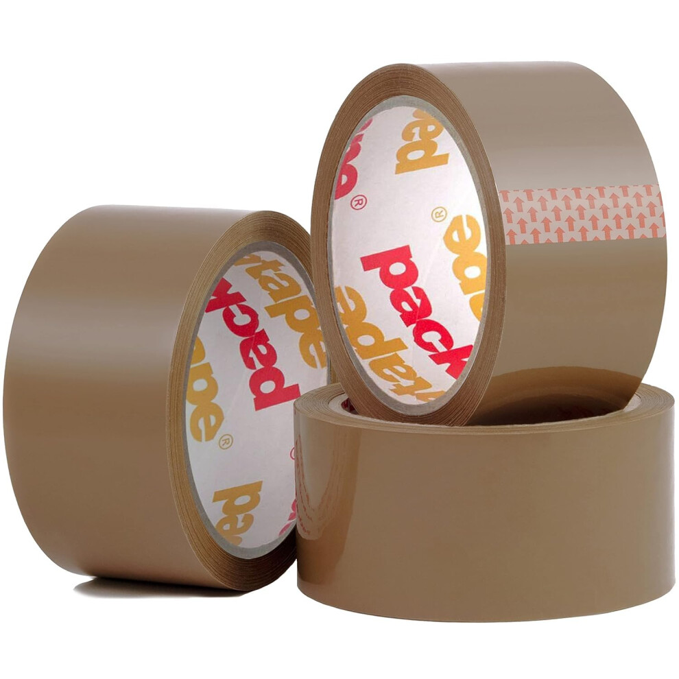 Packatape - 3 Rolls Per Pack 48Mm X 66M Brown Packaging Tape For Parcels And Boxes. This 3 Rolls Pack Of Heavy Duty Brown Packing Tape Provides A 5051226657764