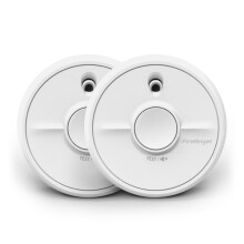 FireAngel SB1-R Optical Smoke Alarm Detector, Toast Proof, Replaceable Battery Smoke Alarms for Home with Silence Button - Fire Alarm for Home, 2-Pac