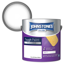 Johnstone's - Washable Paint - Pure Brilliant White - Matt Finish - Emulsion Paint - Highly Durable - Stain Resistant - Non Toxic & Low Odour - 12m2