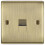 BG Electrical Single Telephone Master Socket, Antique Brass 2