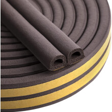 Draught Excluder Tape for Door Window, Self-Adhesive Weather Stripping, 10M Type D Sealing Foam Tape Strip Against Cold Draught/Anti-Collision/Soundp
