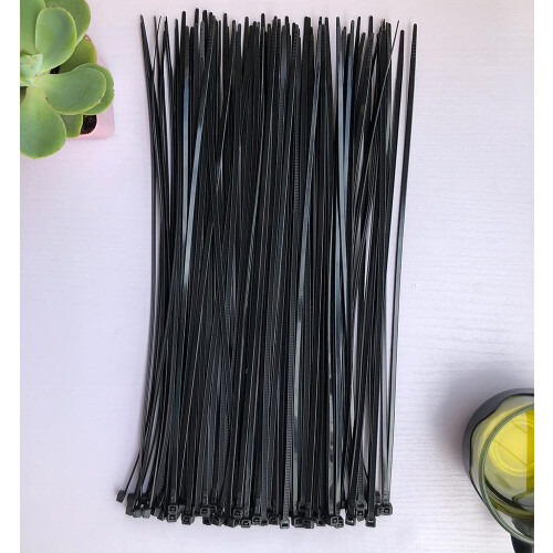 Oksdown 100 Pack Black Plastic Cable Ties 300mm36mm Heavy Duty Strong Nylo 2