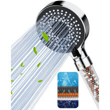 Magichome Shower Head, Upgraded Filter Shower Head High Pressure 5 Modes, Universal Hard Water Filter Showerhead with Extra Replaceable Accessories