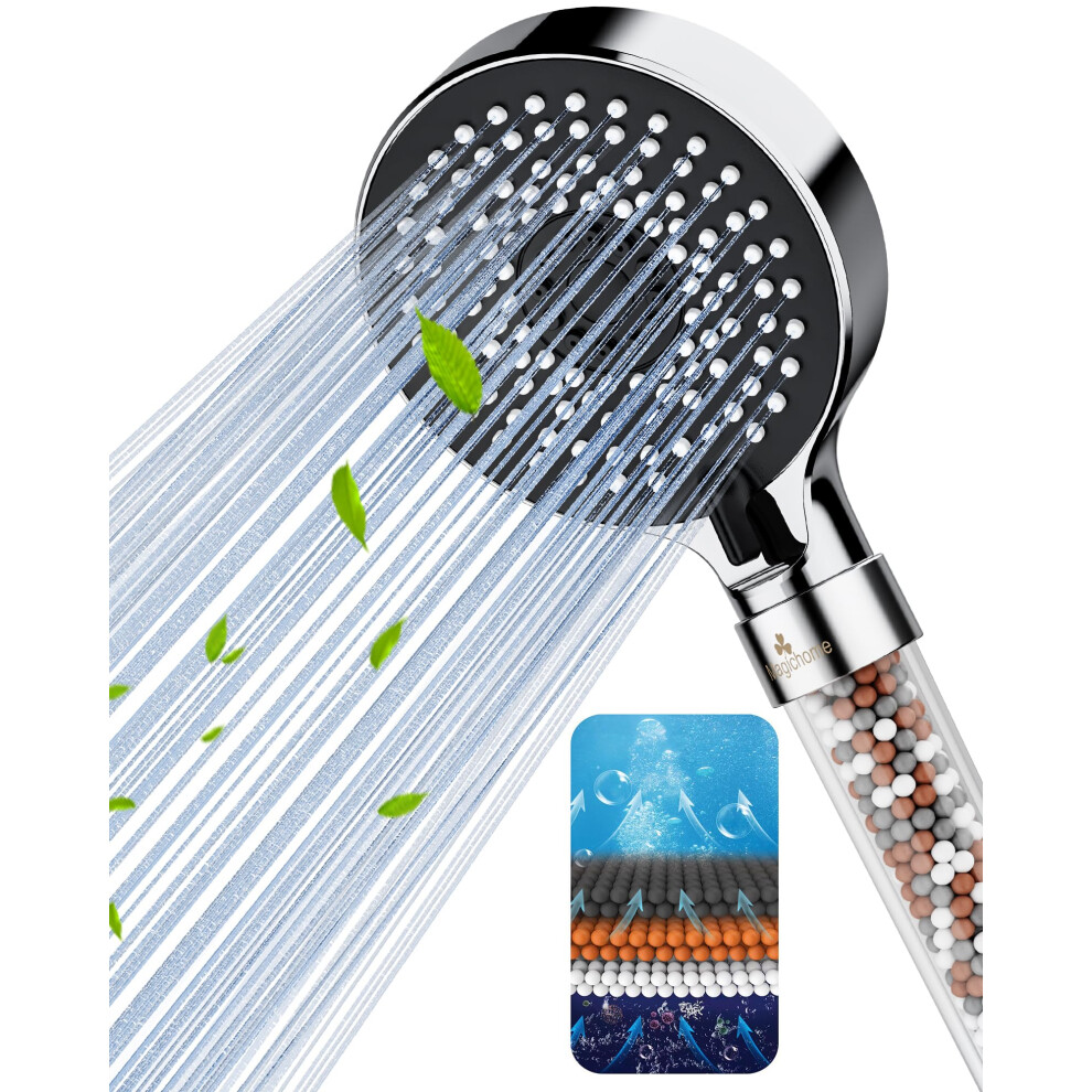 Magichome Shower Head, Upgraded Filter Shower Head High Pressure 5 Modes, Universal Hard Water Filter Showerhead With Extra Replaceable Accessories 30396784
