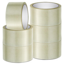 Stick Well Clear Packaging Tape Roll - 48mm X 66m, Heavy Duty, Low Noise, Secure & Strong Adhesive, Parcel Tape For Packing Boxes, Moving, And Long T
