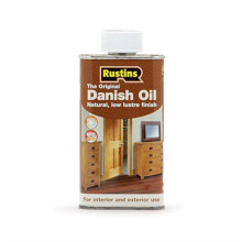 Rustins Danish Oil 250ml - Rich, Natural Glow - Enhances Wood Grain Beautifully, Professional-Grade Finish, Easy DIY Application