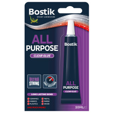 Bostik All-Purpose Adhesive Clear - 20ml - Minor Household Repairs – Long-Lasting Bond – Ultra Strong Fast-Setting Glue