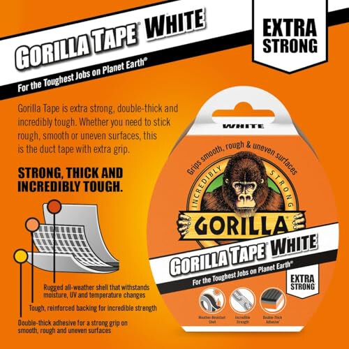 Gorilla Gorilla Tape White 27m 1